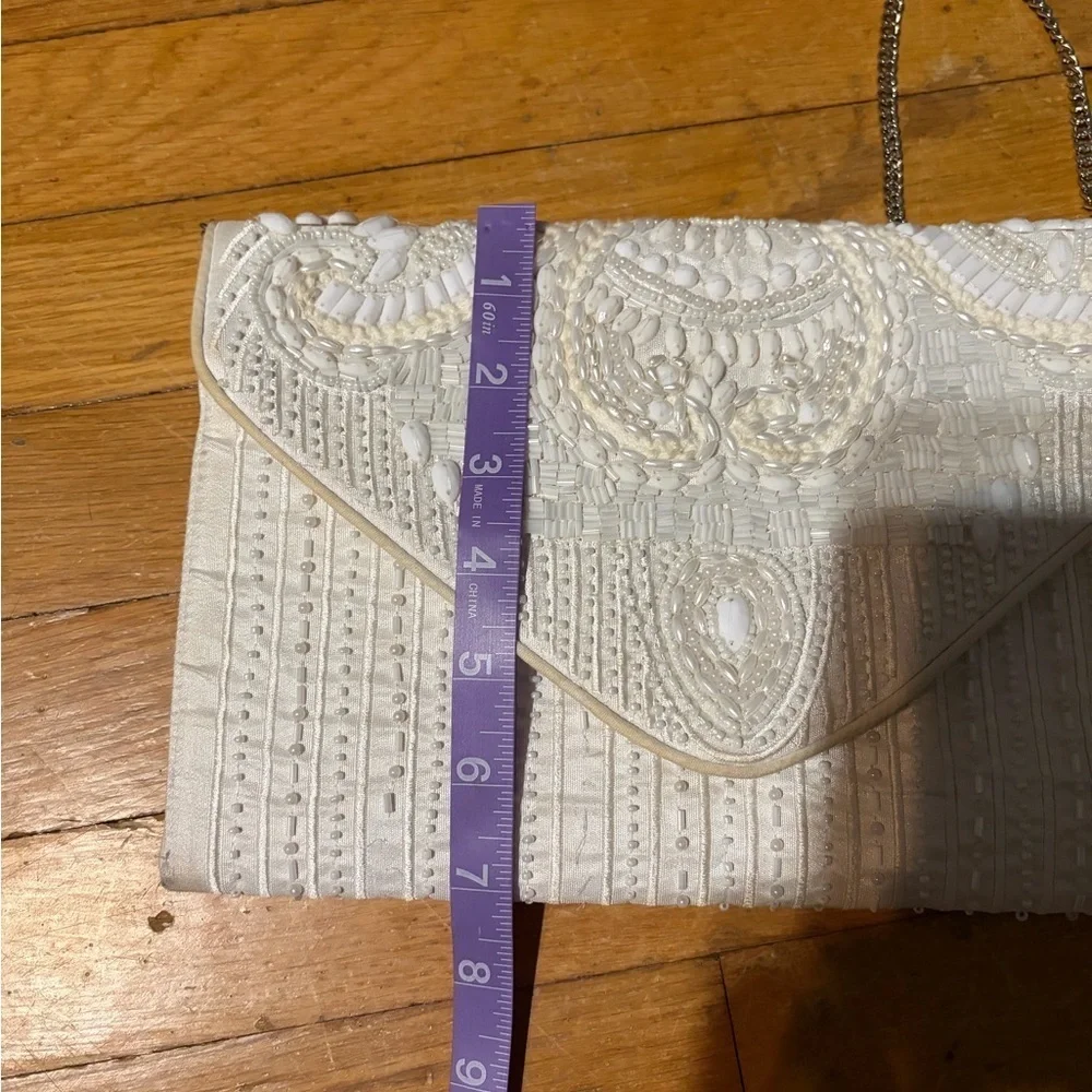 Lulus beaded crossbody clutch purse boho wedding bridal bride bachelorette - Picture 7 of 7